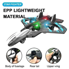 Remote Control - Airplane Fighter Jet with Light, 360° Flip