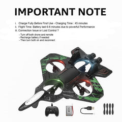 Remote Control - Airplane  Fighter Jet with Light, 360° Flip