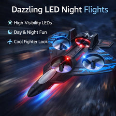 Remote Control - Airplane  Fighter Jet with Light, 360° Flip