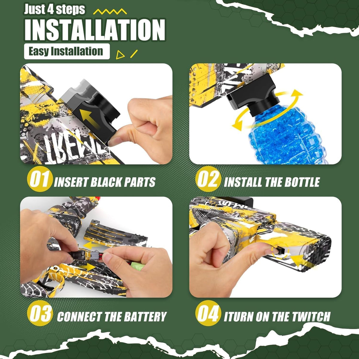 Amitasha Automatic Gel Blaster Toy Gun Pistol