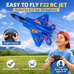 ANTSIR F-22 RC Airplane, 2.4GHz Easy to Fly Foam RC Plane