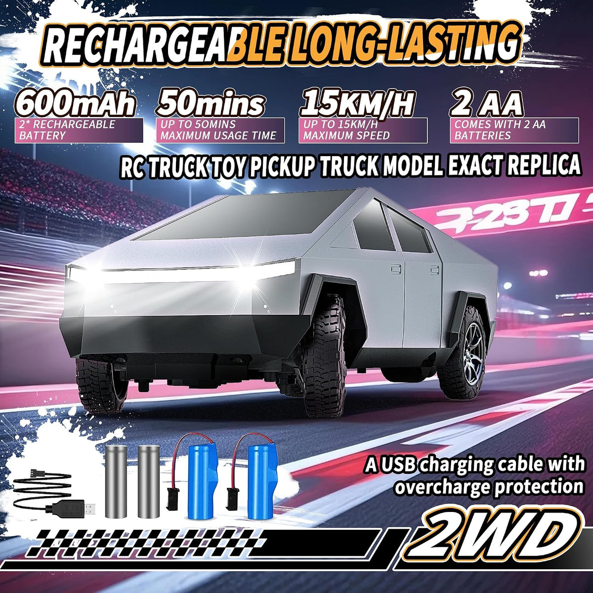 RC Car Toys, All Terrain 2.4GHz RC Truck