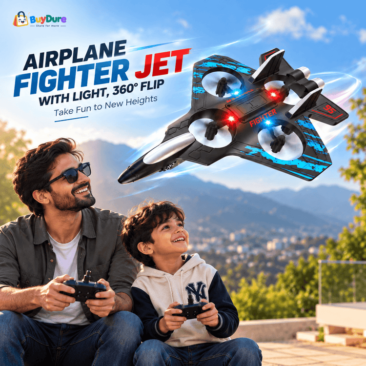 Toy Fighter Jet and Gel Blaster"